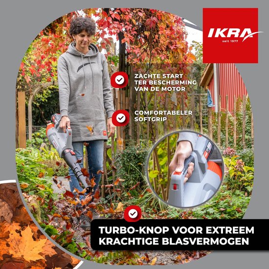 IKRA Bosch 36 V accu-bladblazer IB-LB 36, blaassnelheid tot 215 km/u - exclusief accu en oplader van IKRA — afbeelding 2