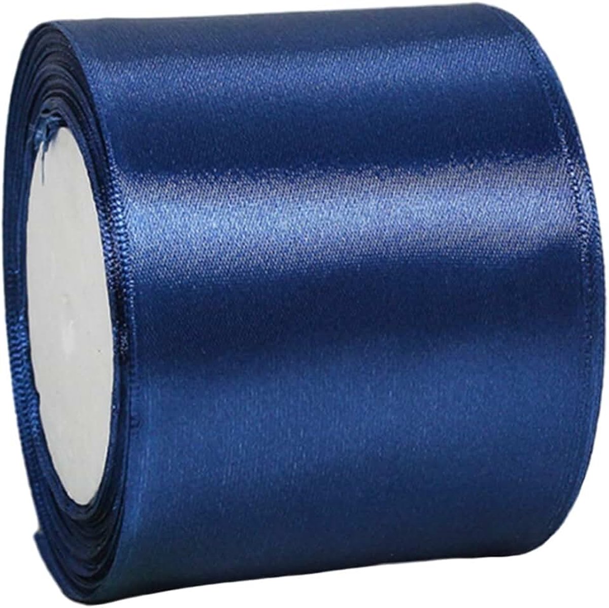 75 mm breed dik marineblauw lint voor geschenkverpakking, 22 m 3 inch grote stoffen satijnen lint voor geschenkverpakking, linten voor knutselen, haar, boeketten, trouwauto, cadeautjes, taart