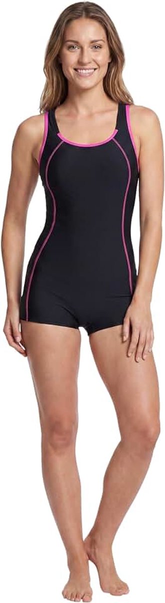 Dames Badpak met Pijpjes en Uitneembare Soft Cups – Sportief Zwempak