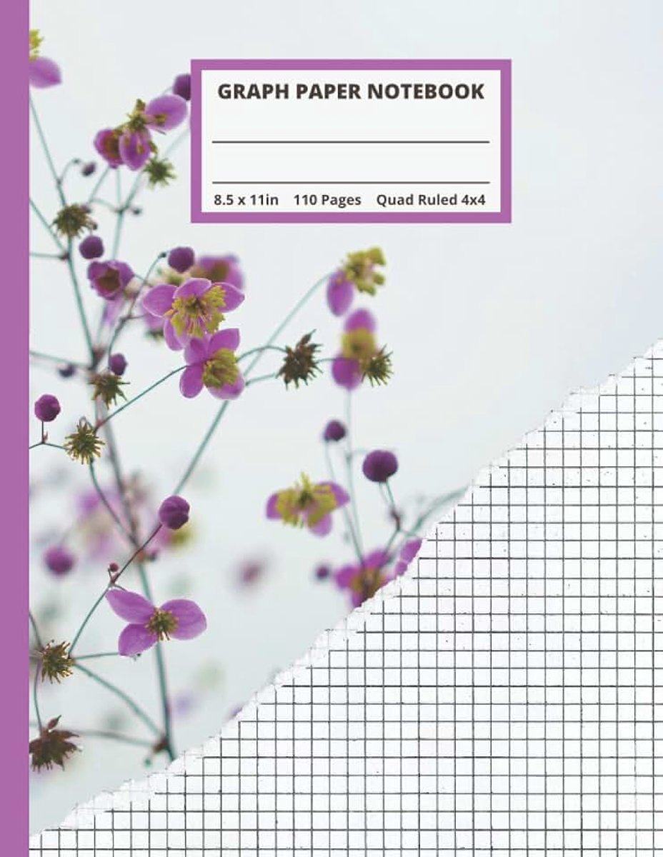 Paper Notebook: Grid Paper Notebook, Quad Ruled 4x4, 110 Pages, 8.5x11
