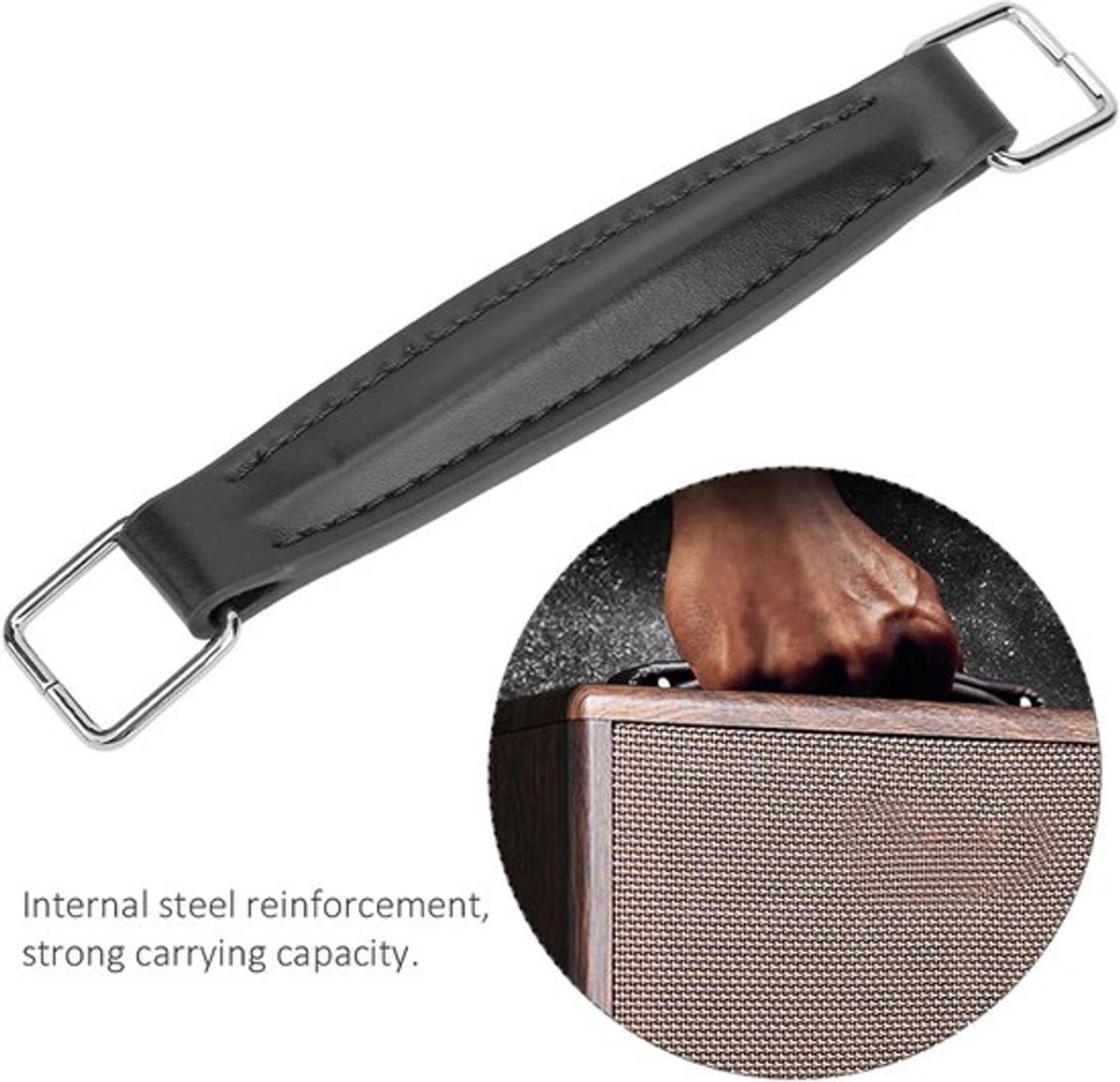 - Draagbare PU-luidspreker - Accessoires - Zwart - Versterking - Stalen Handgreep - Gitaarversterker - Luidsprekerhoezen - Interne PU-leercompatibiliteit - A Cab Brackets As50D As100D.