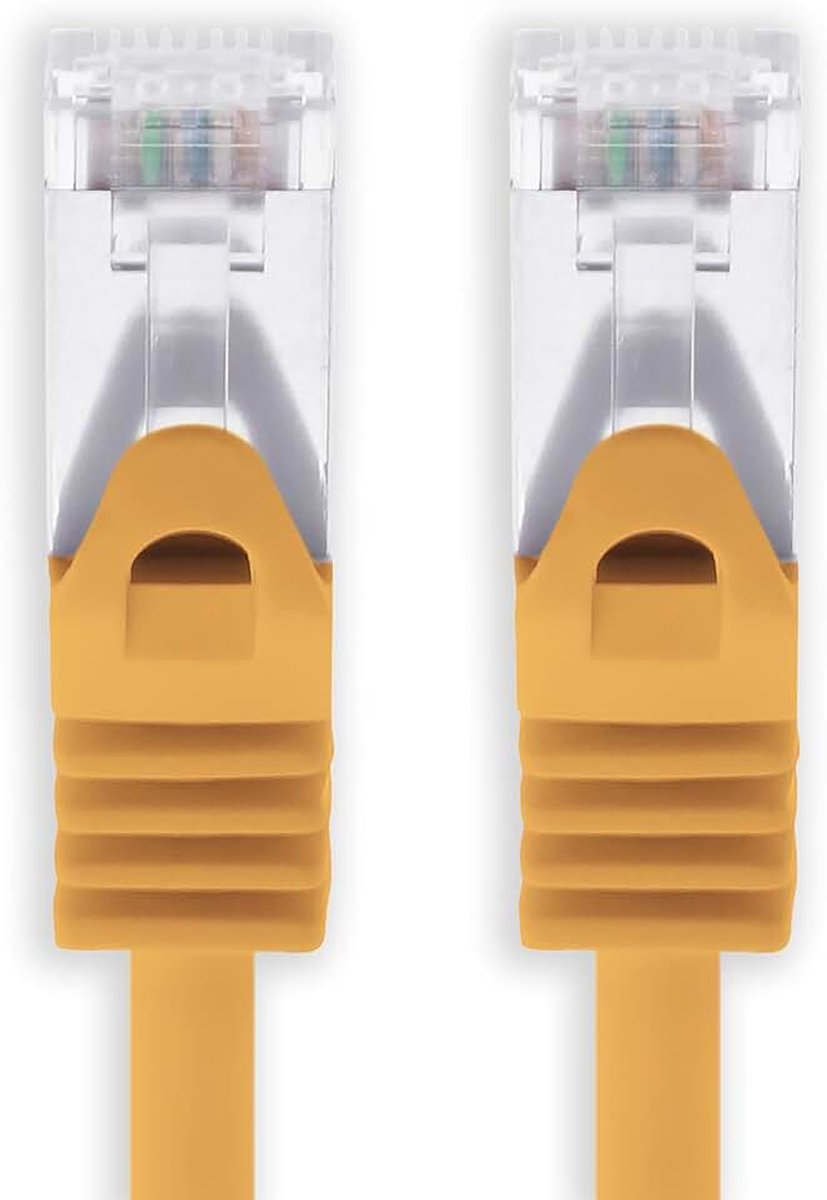 1aTTack.de 10m - oranje - 1 stuk Cat7 netwerkkabel SFTP patchkabel LAN-kabel onbewerkte kabel 10GB/s - 500 MHz afgewerkt met 2 RJ45-connectoren Cat 6a