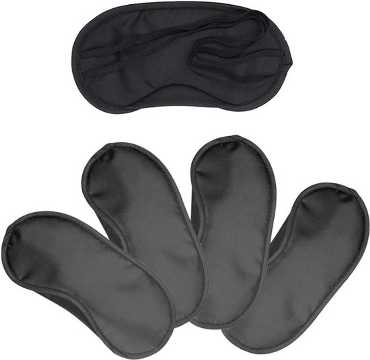 20 stuks zwart oogmasker voor slaap en reizen met schaduwhoes