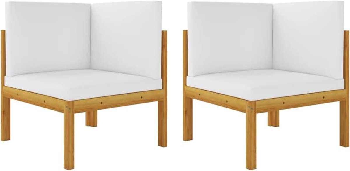 2 stuks met kussens, tuinbanken, outdoor design, modulair design, hoekbank, woonkamer, terras, binnenplaats, buiten, balkon