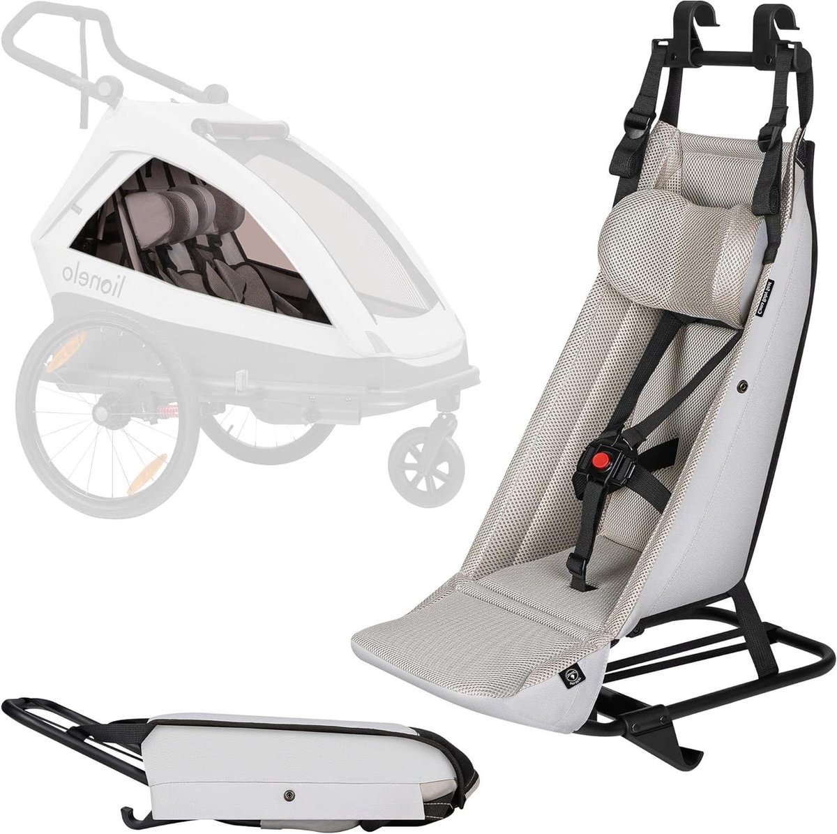 Babyhangmat Kinderwagen - Baby Inzetstuk - Extra Zitplaats Creëren - Ademende Dri-Seat Stof - 70 x 50 x 30 cm