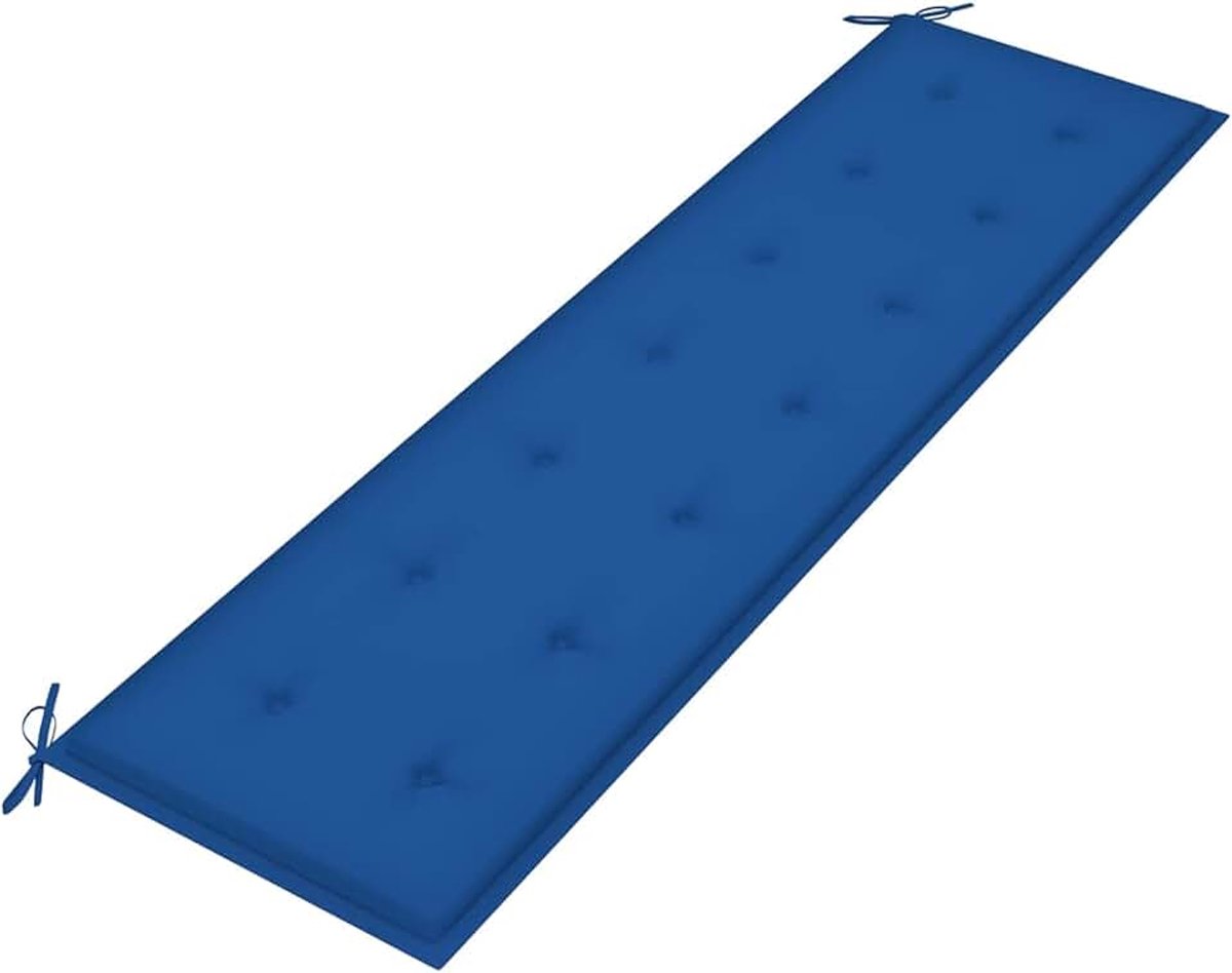 Tuinbank, kussen, bankkussen, zitkussen, bankkussen, zitkussen, bankkussen, oplegkussen, kussen, koningsblauw, 180 x 50 x 4 cm stof