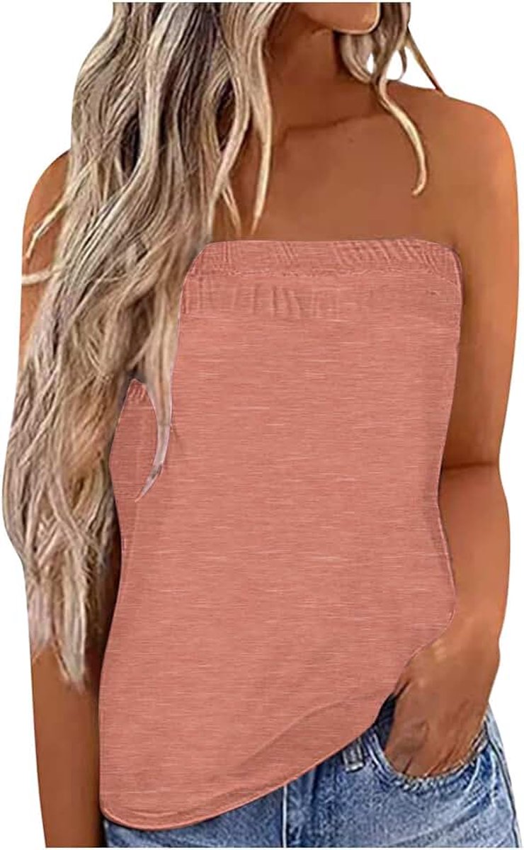 Strapless Tops voor Vrouwen UK Bandeau Vest Dames Boobtube Zomer Tops Asymmetrisch Ontwerp Van Voor Naar Rug Lichtgewicht en Ademend