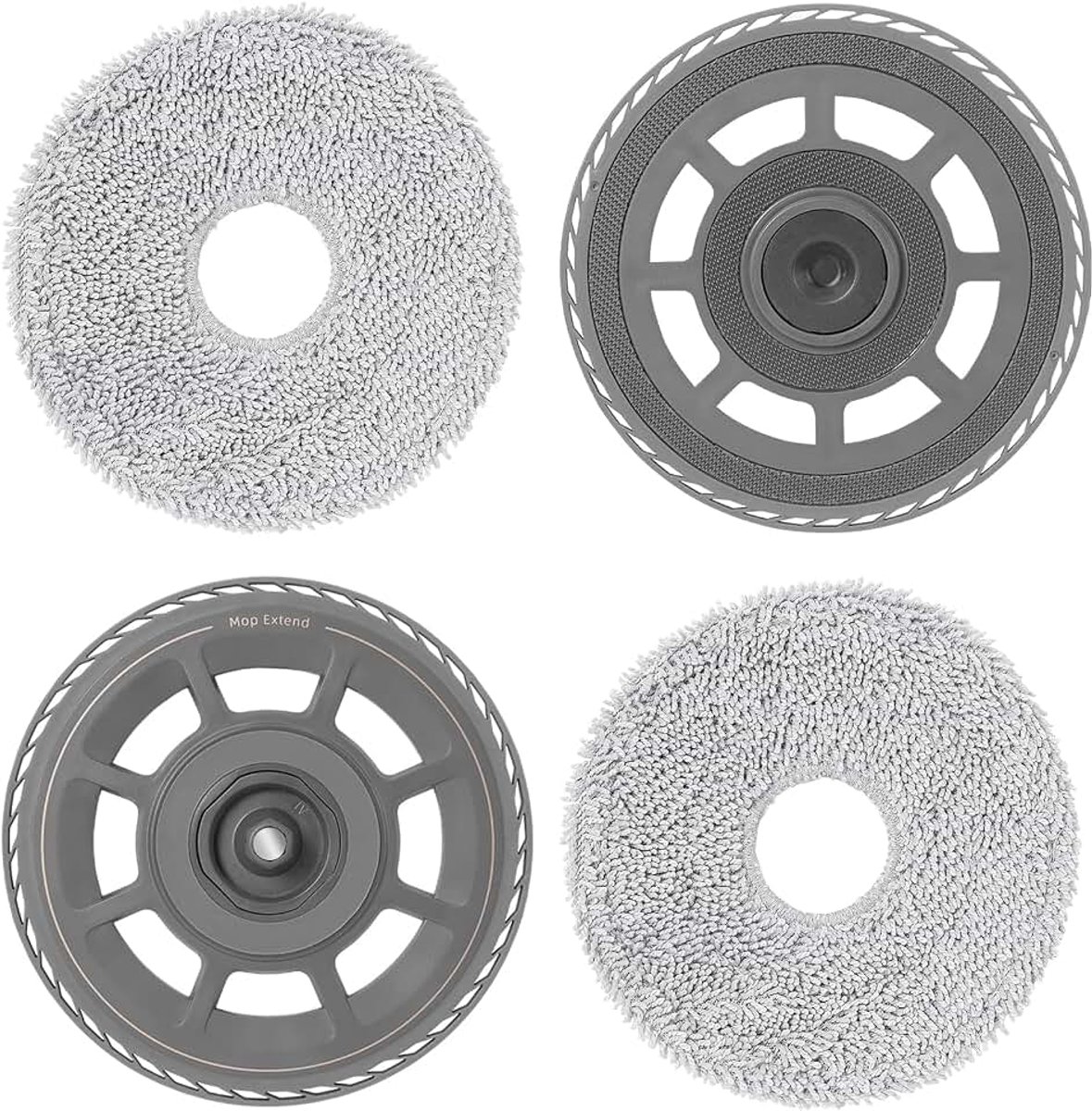 -doeken met vervangende houder, dweilplaten voor Dreame X50 Ultra Complete / X50 Master / L50 Pro Ultra Sweeping Robot, 2 vervangende beugels, 2 natte doekjes