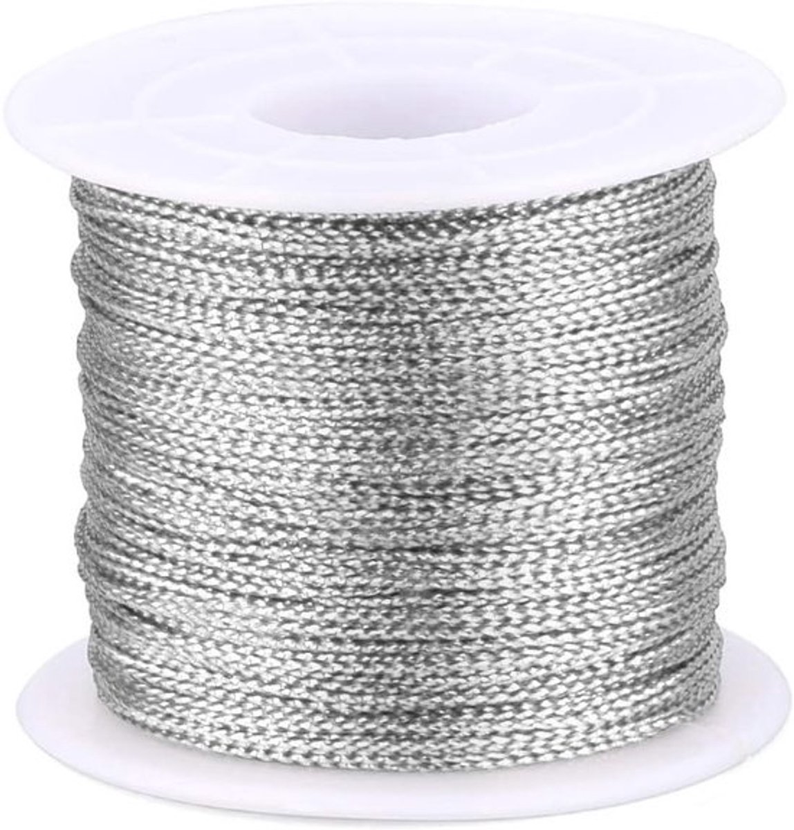 100 m Zilveren Metallic Koord, 1 mm Draad voor DIY, Cadeauverpakking en Decoratie Crafting