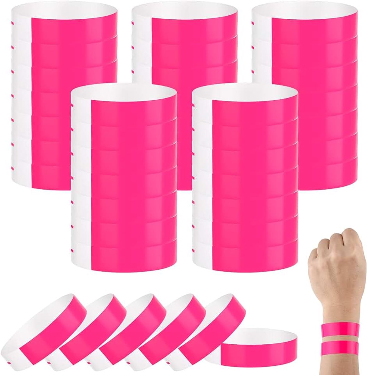 500 stuks toegangsbanden voor evenementen, inlaatbanden, festivalarmbanden, vriendschapsarmbanden, kinderen, voor feestjes, evenementen ()