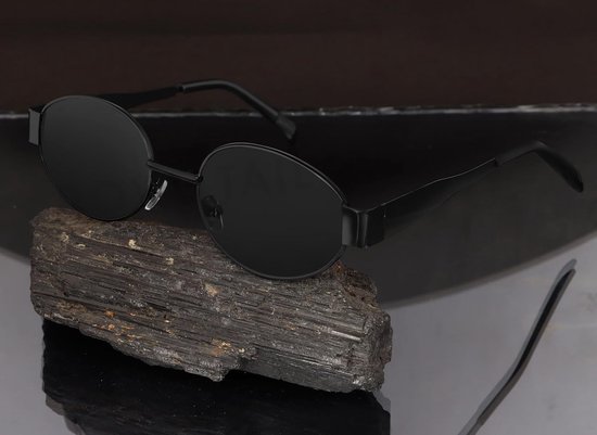Ovale Zonnebril - Dames Heren - Bescherming Tegen Zon - Krasbestendige Glazen - 55 mm Lensbreedte - Zwart — afbeelding 5