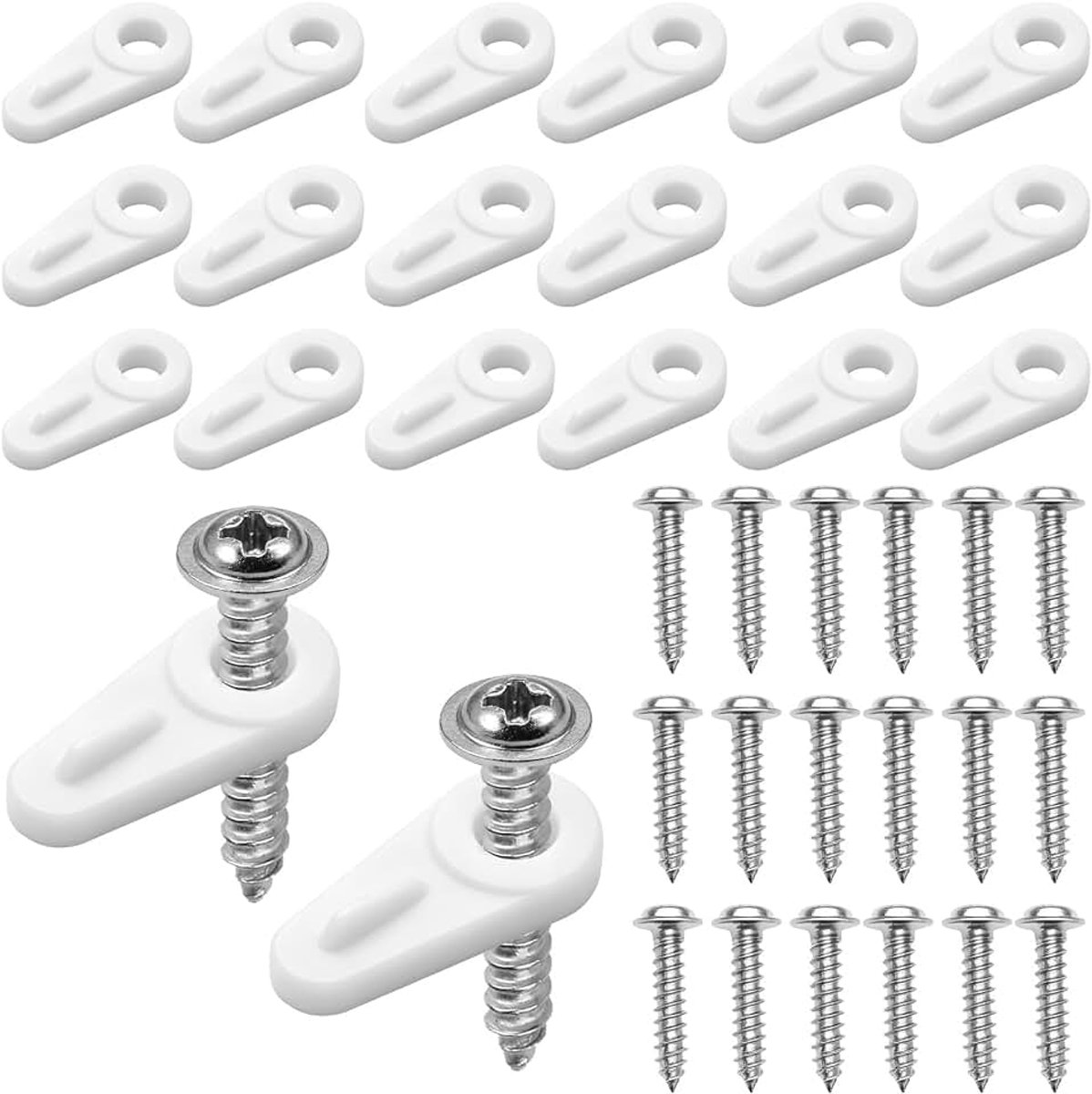 20 Stks Venster Clips Scherm Storm Schroeven Houder, Scherm Retentie Clips Met Schroeven, Venster Scherm Houder Clip Voor Het Beveiligen Van Schermen