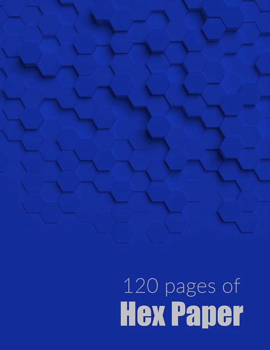 120 Pages of Hex Paper: 8.5 x 11 hex notebook in blue with 120 pages of small size hexagon