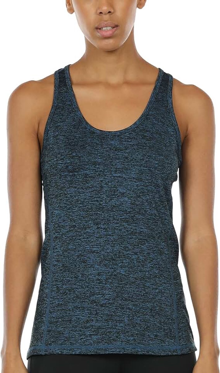 Icyzone Dames Sporttop Racerback Fitness Yoga Tank Top Gym Mouwloze Shirt