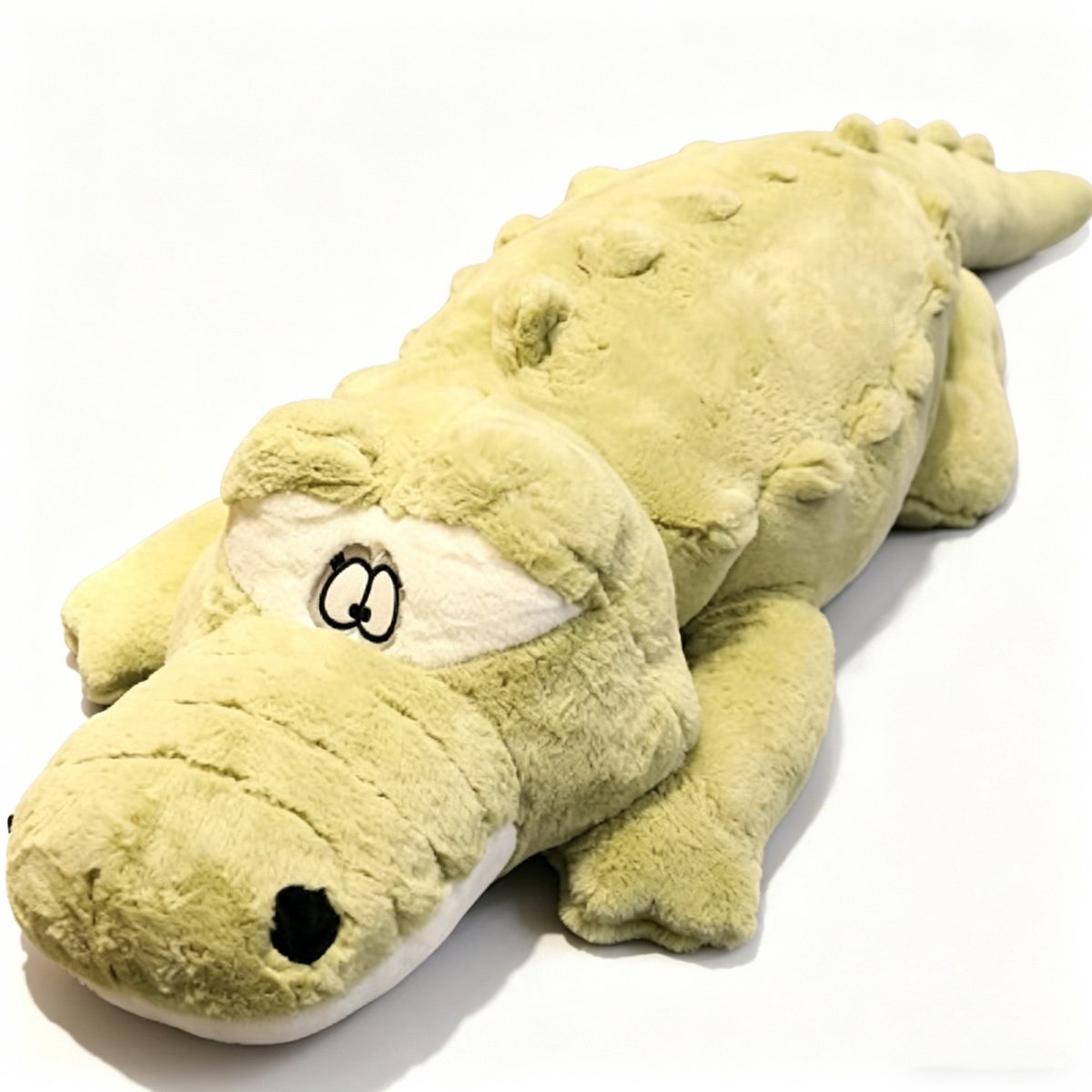 Casalora Pluche Knuffel – 100 cm – Grote Pluche Krokodil Knuffel – Zacht Lichaamskussen – Grappig Decoratief Bedkussen – Schattig Krokodilkussen – Groen