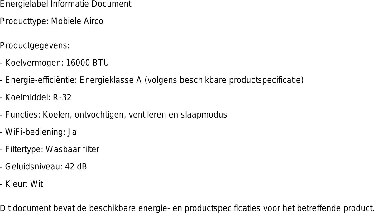 KungFu buy Mobiele airco 12000 BTU met WiFi, stille werking, ontvochtiger, 4-in-1 klimaatregelaar met afstandsbediening thumbnail 2