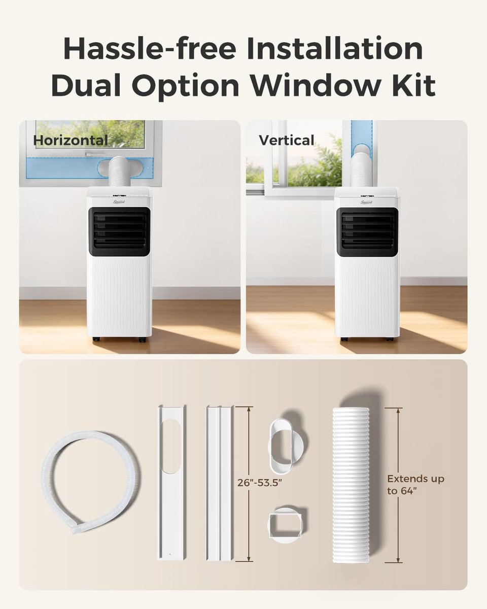 KungFu buy Mobiele airco 12000 BTU met WiFi, stille werking, ontvochtiger, 4-in-1 klimaatregelaar met afstandsbediening thumbnail 5