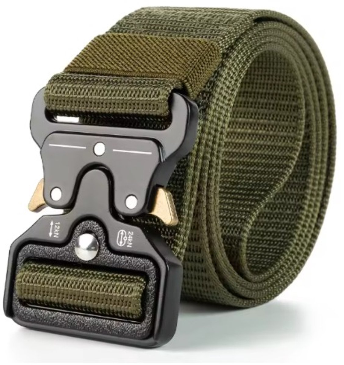 Scoby - Tactische Riem - Militaire Riem - Nylon Riem - Tactical Belt - Verstelbaar - Groen