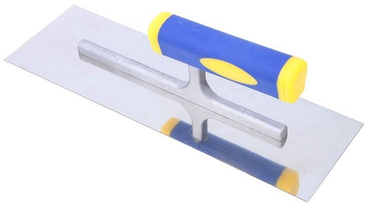 Dailygoods- Vlotter Roestvrij Staal - Stukadoorstroffel - Ergonomisch Handvat - Non-stick Basispad - 300 mm - Geschikt voor Skimming - Stukadoorsgereedschap