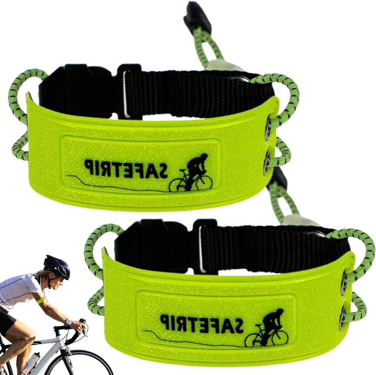 Reflecterende Armband - Veiligheidsband Sport - Nachtelijke Activiteiten - Hoge Zichtbaarheid - Verstelbaar - Fluorescerend Geel