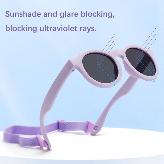 Baby Zonnebril - Kinderbril - Bescherming Ogen - UV400 Polarized - 2 Stuks - Paars Blauw — afbeelding 2