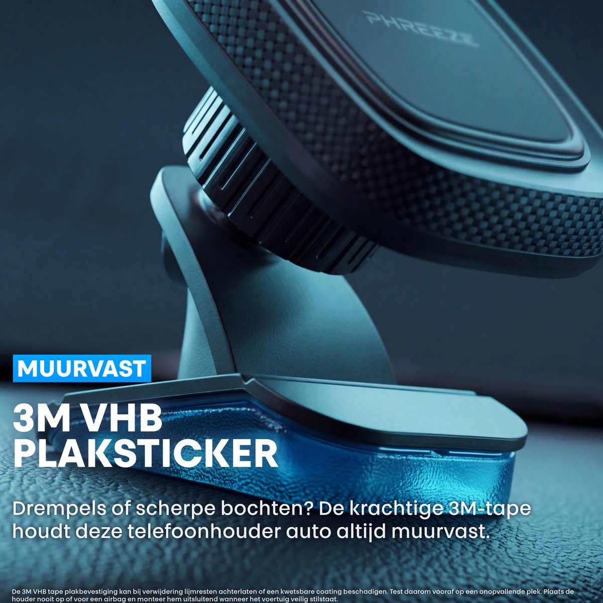Phreeze C22 Duo - Telefoonhouders Auto Magnetisch - Magneet Telefoonhouder - Auto Telefoonhouder - Magnetische Telefoonhouder - 3M VHB Plaksticker - Klein - Universeel - 2 Stuks — afbeelding 4