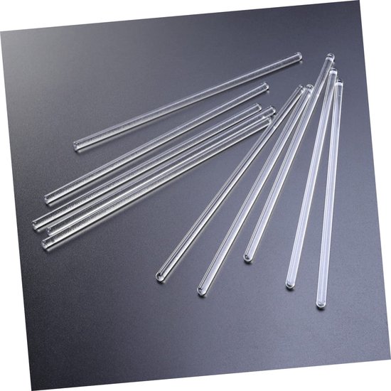 Glazen Roerstaafjes - Lab Accessoires - Dranken Mengen - Herbruikbaar en Dubbelzijdig - 10 Stuks - Transparant — afbeelding 4