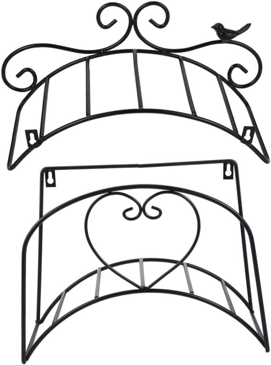 Slangenhouder Decoratief - Muur Butler - Tuin Opbergen - Weerbestendig IJzer - 38x17x13.5 cm - Zwart
