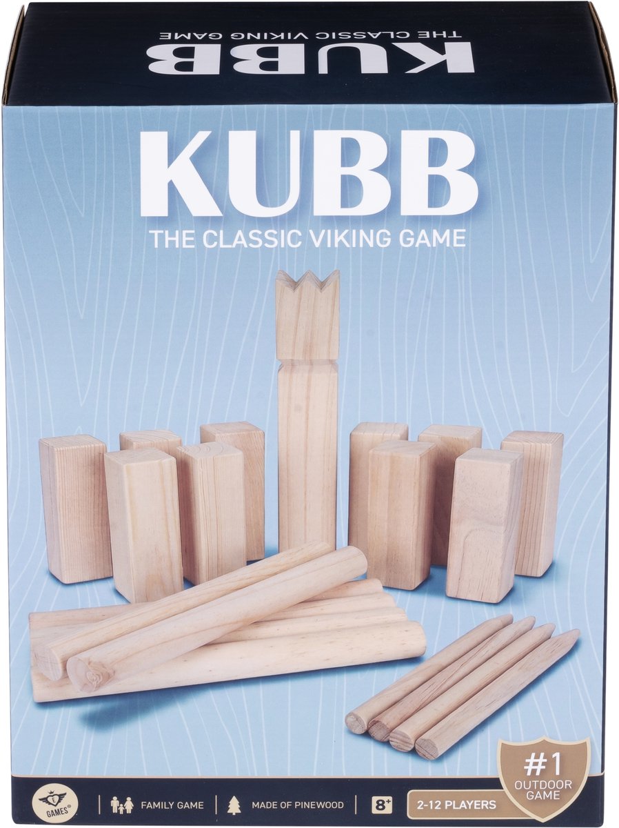 Kubb spel van dennenhout – compleet buitenspel voor jong en oud-Engelhart