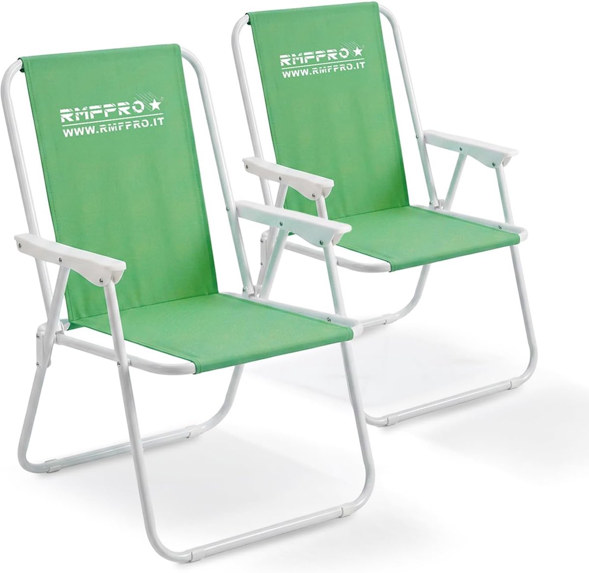 Vouwbare strand- en zee stoelen met armleuningen - robuuste metalen structuur - max belasting 120kg - SnelShoppen