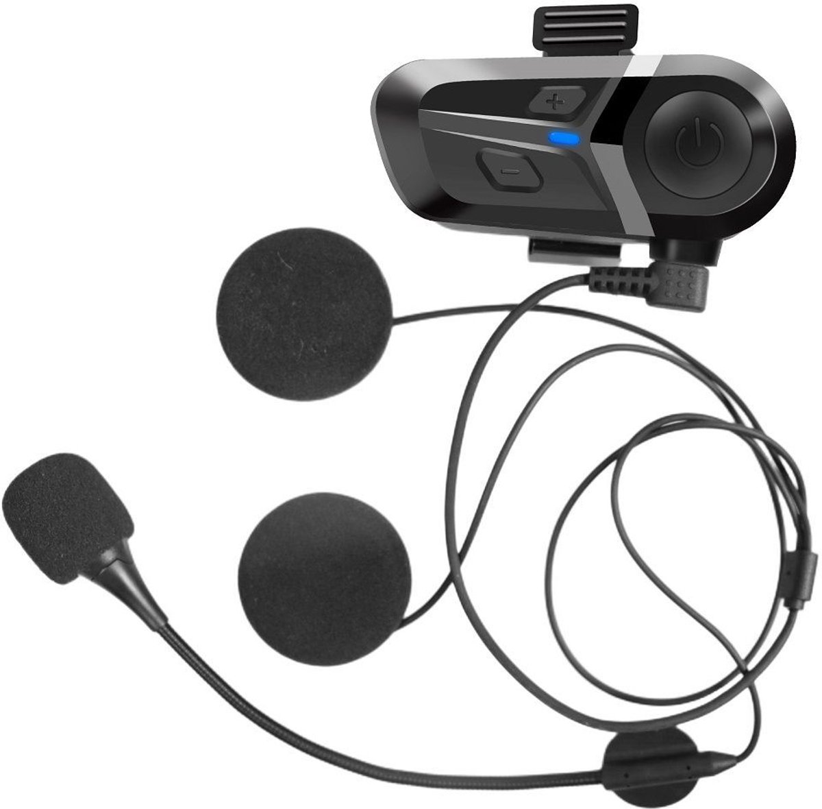 Motor Bluetooth-helmen met Spraakassistent, Bluetooth-oortelefoon, Bluetooth-helmkit voor motor om naar muziek te luisteren, GPS, oproepen, DSP/CVC-ruisonderdrukking, 40 mm HiFi-luidspreker, waterdicht IP67