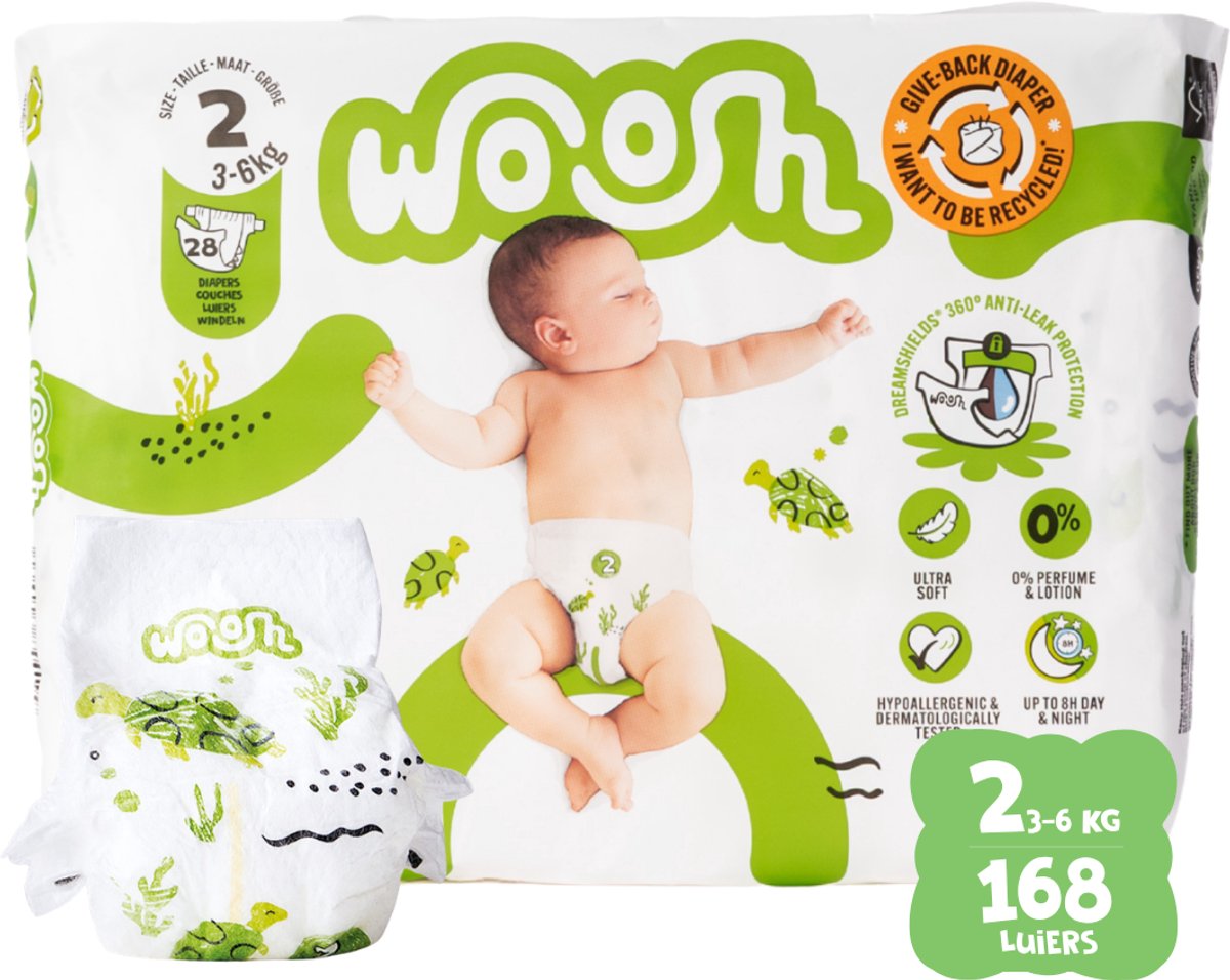 Woosh luiers maat 2 | 168 stuks