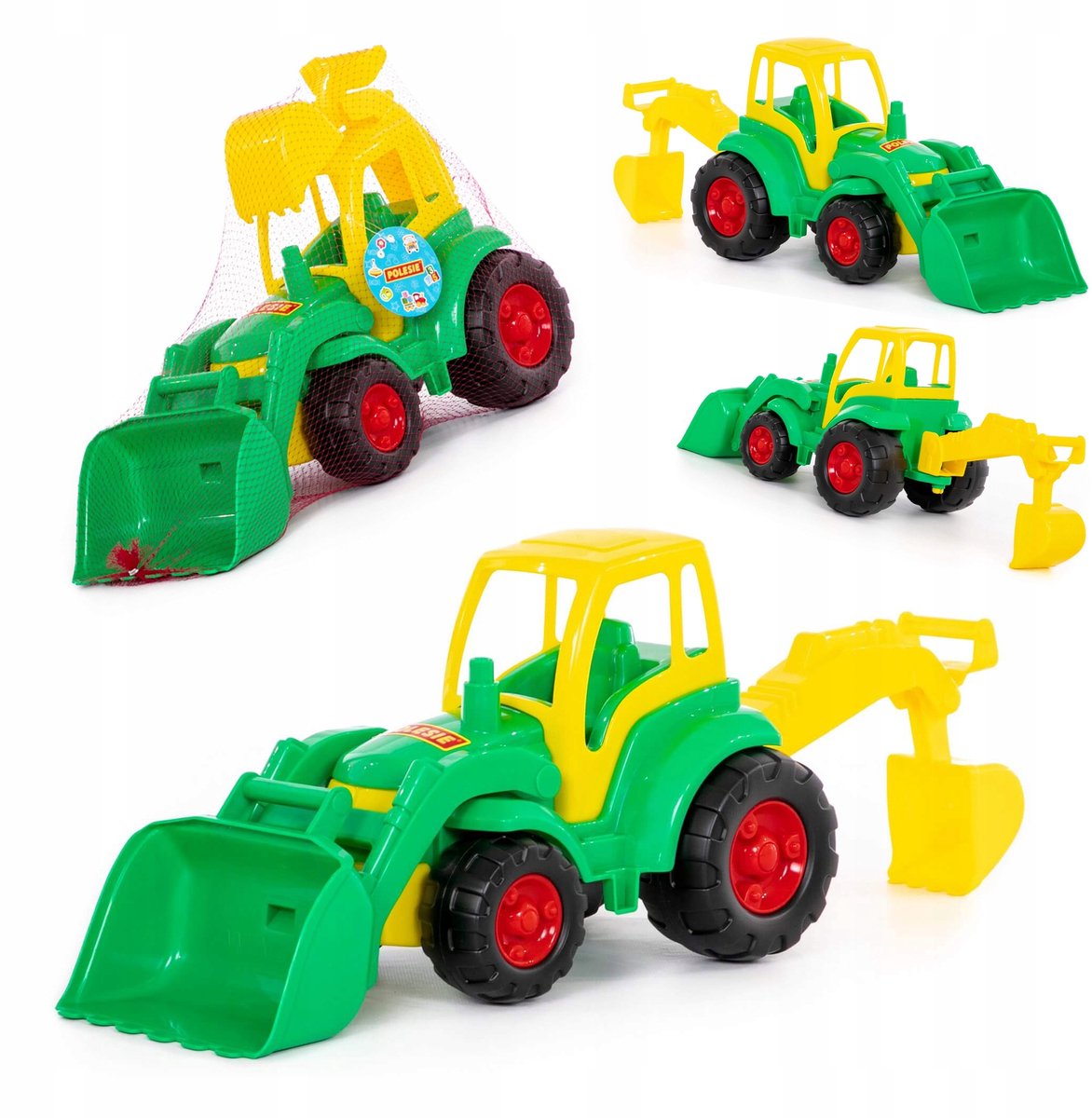 Polesie Mistrz Traktor met Laadschop en Schep - Groen