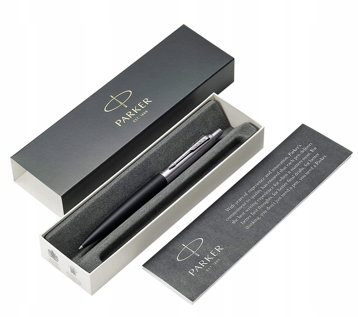 Parker Jotter Richmond Matte Zwart - Stijlvolle Studentenpen met XL Wooling