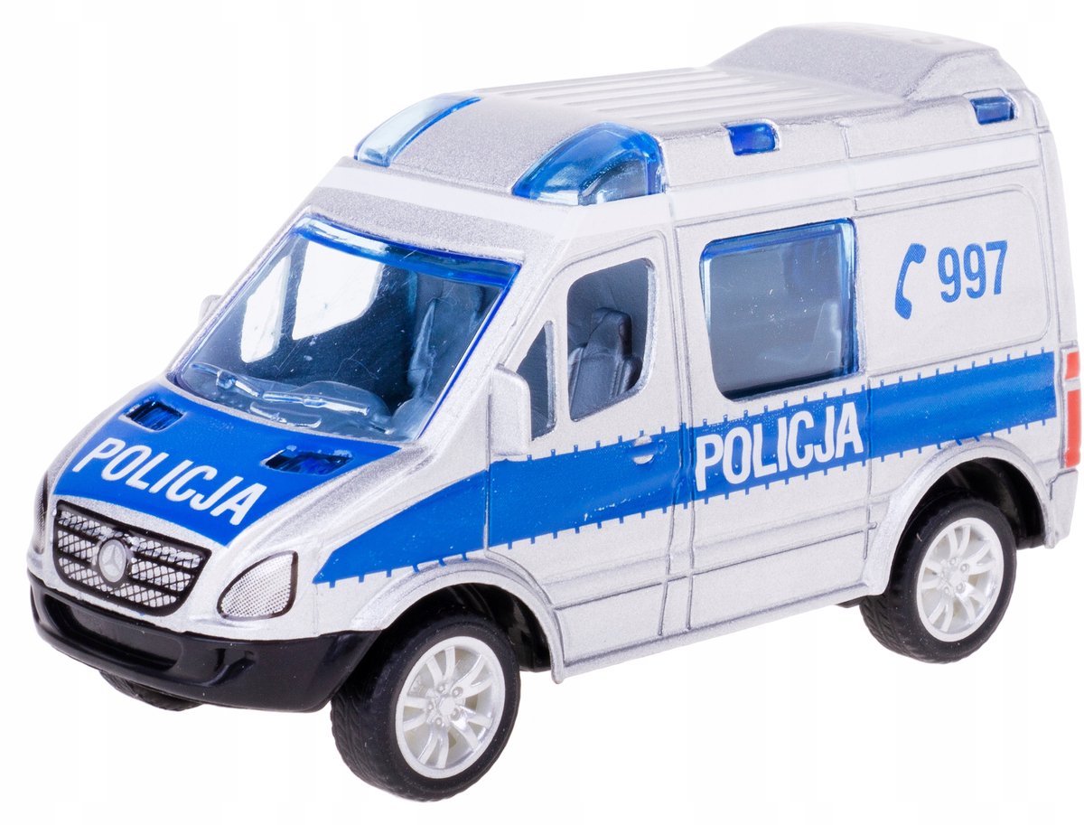 Politieauto Mercedes Sprinter 1:50 Met Pull-Back Motor