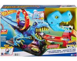 Hot Wheels T-Rex Dino Aanval Baan met Auto - Groot Speelgoed