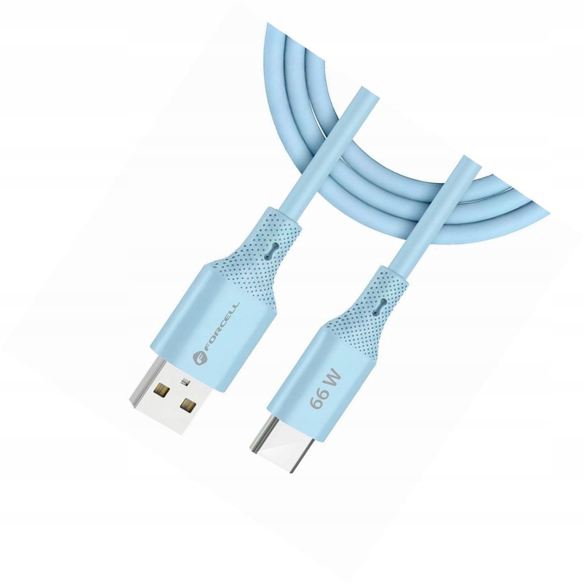 Forcell USB-A naar USB-C Kabel 1m 66W Blauw - Android Auto