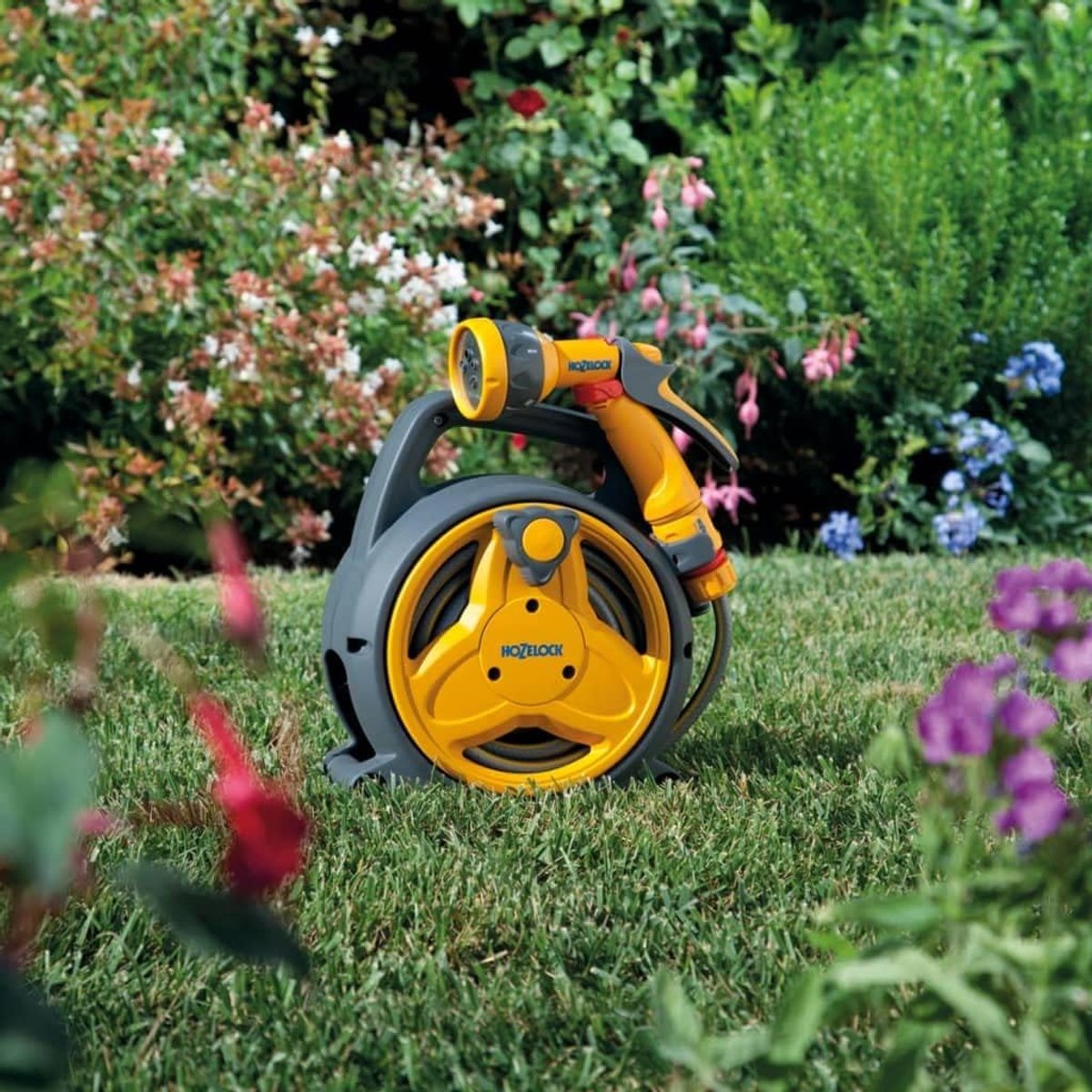Slangwagen met slang - Tuinslang set - Tuin water geven - Compleet met toebehoren - 10 meter - Groen – foto 3
