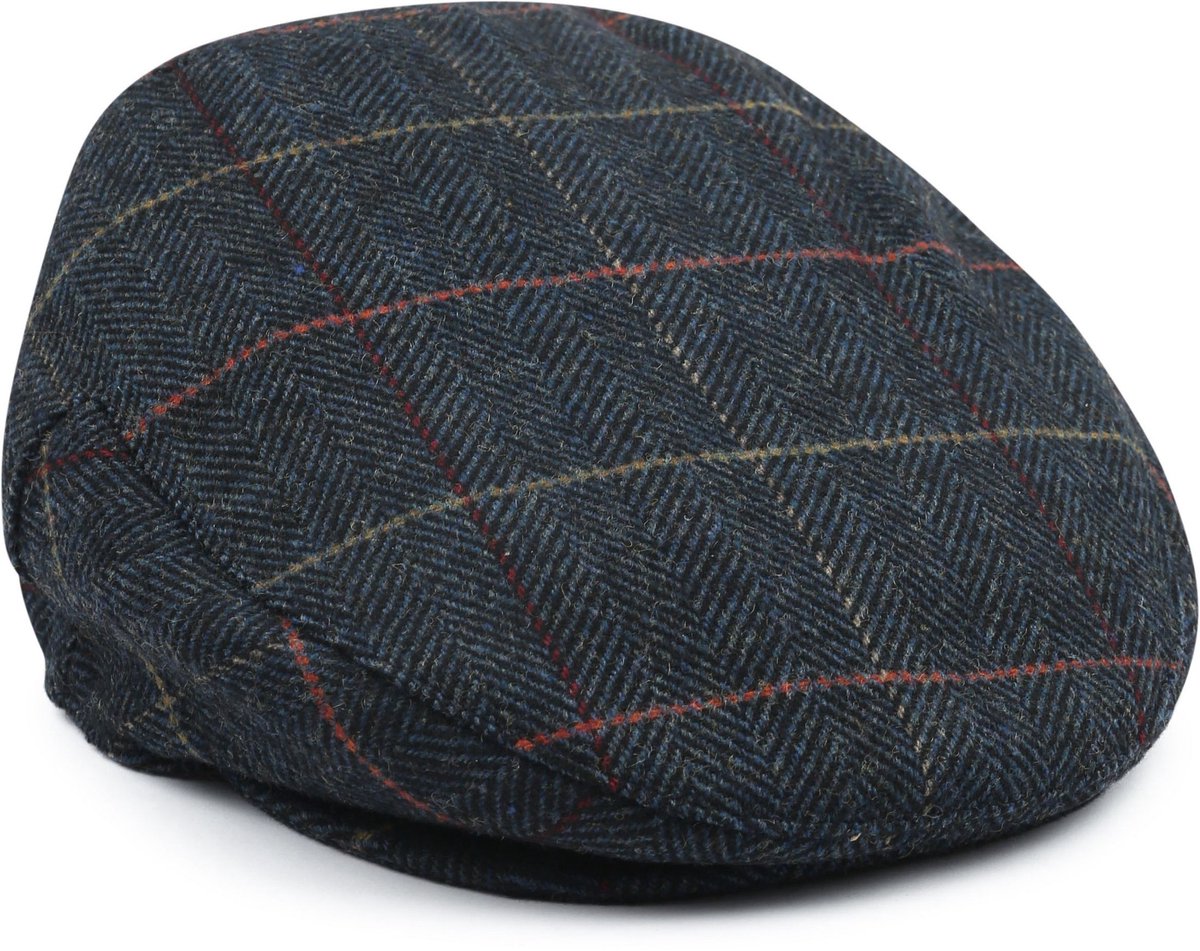 Barbour Wilkin Flat Cap Herringbone Donkergroen - Maat L - Heren