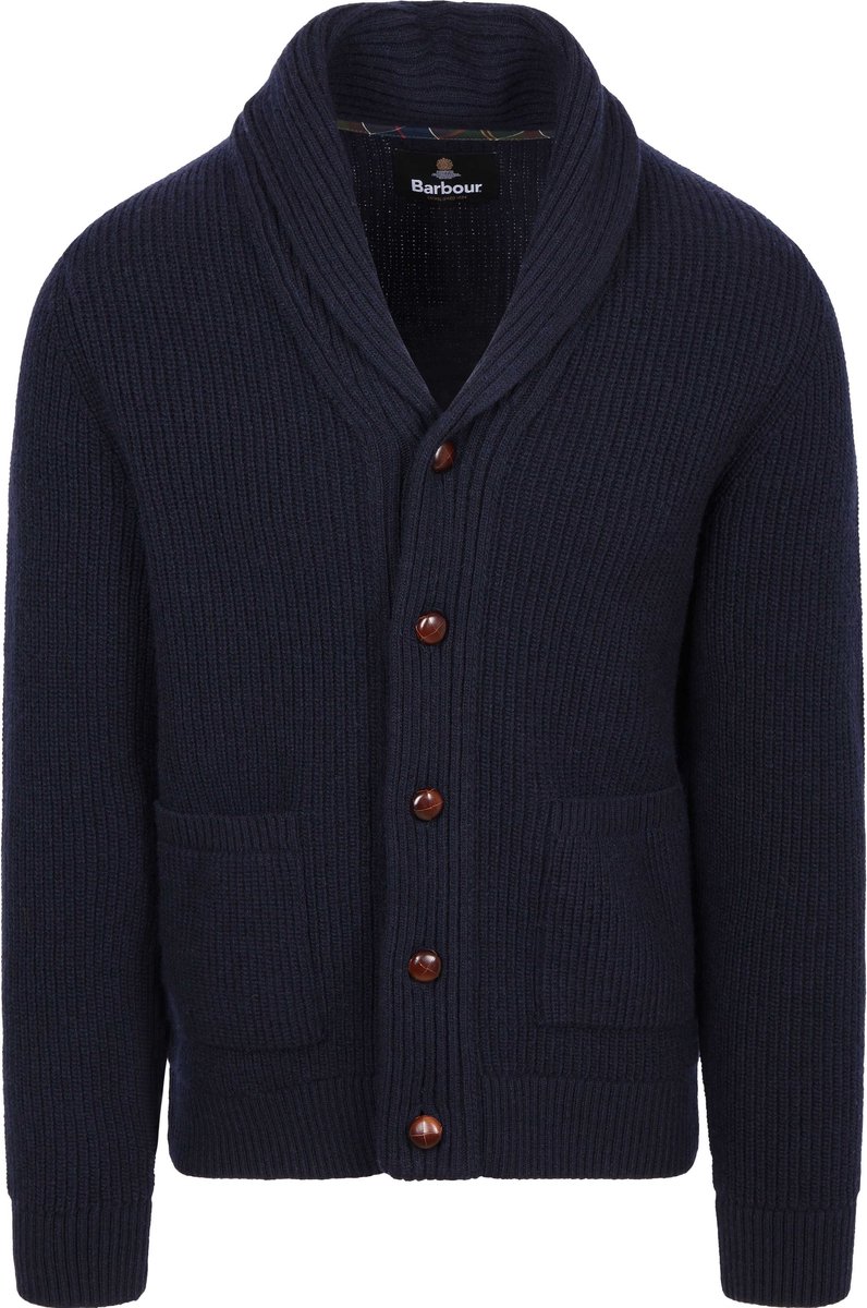 Barbour Vest Shawl Hartland Donkerblauw (navy) - Maat XL - Heren