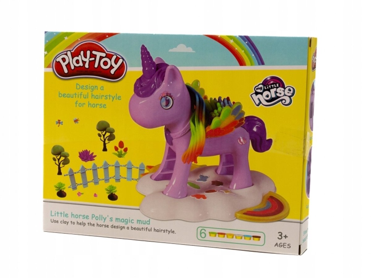 Play-Toy Eenhoorn Kneedgummi Set met Vormpjes