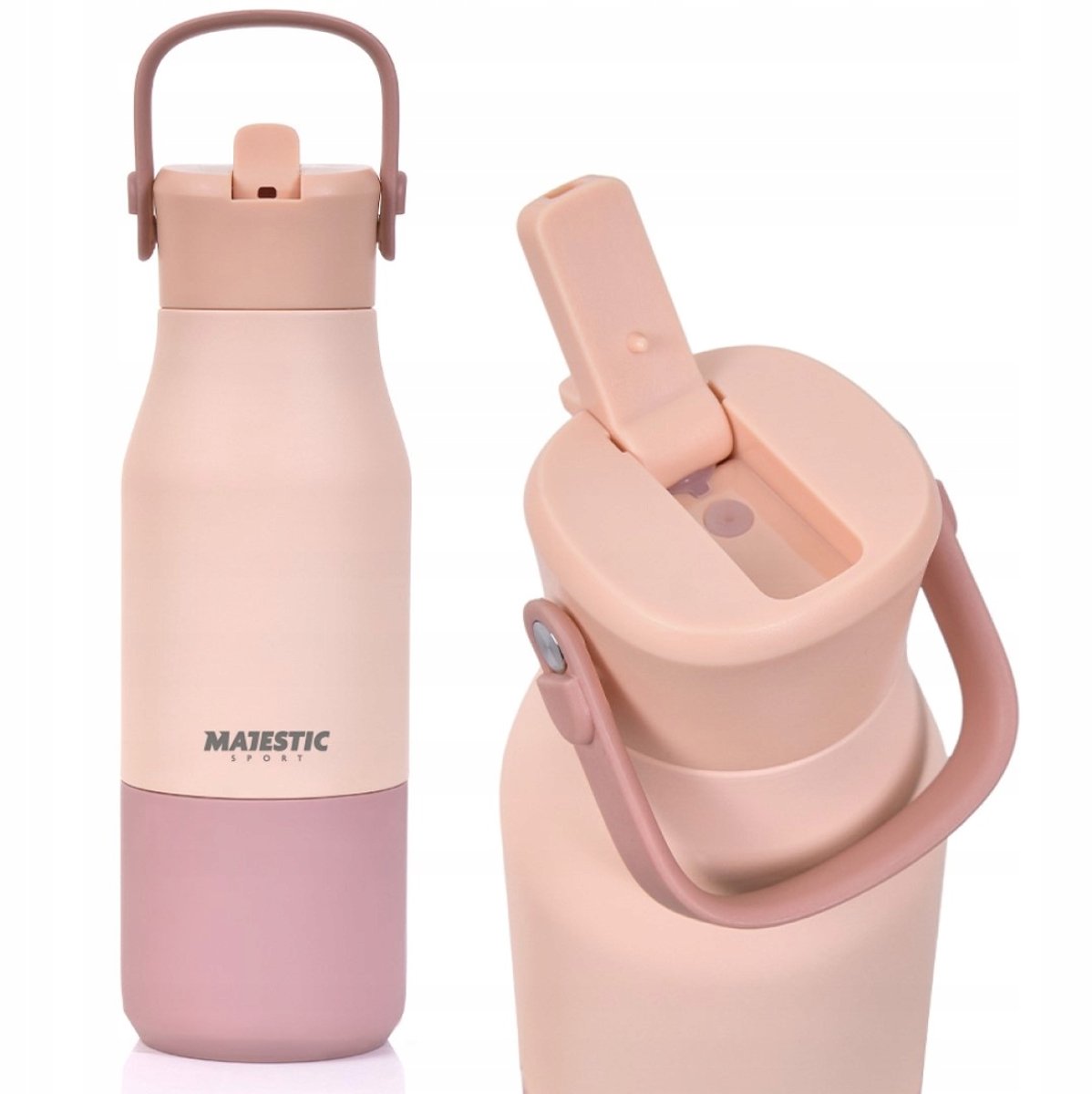 Majestic Sport Silly Thermosfles 620ml met Rietje - Roze