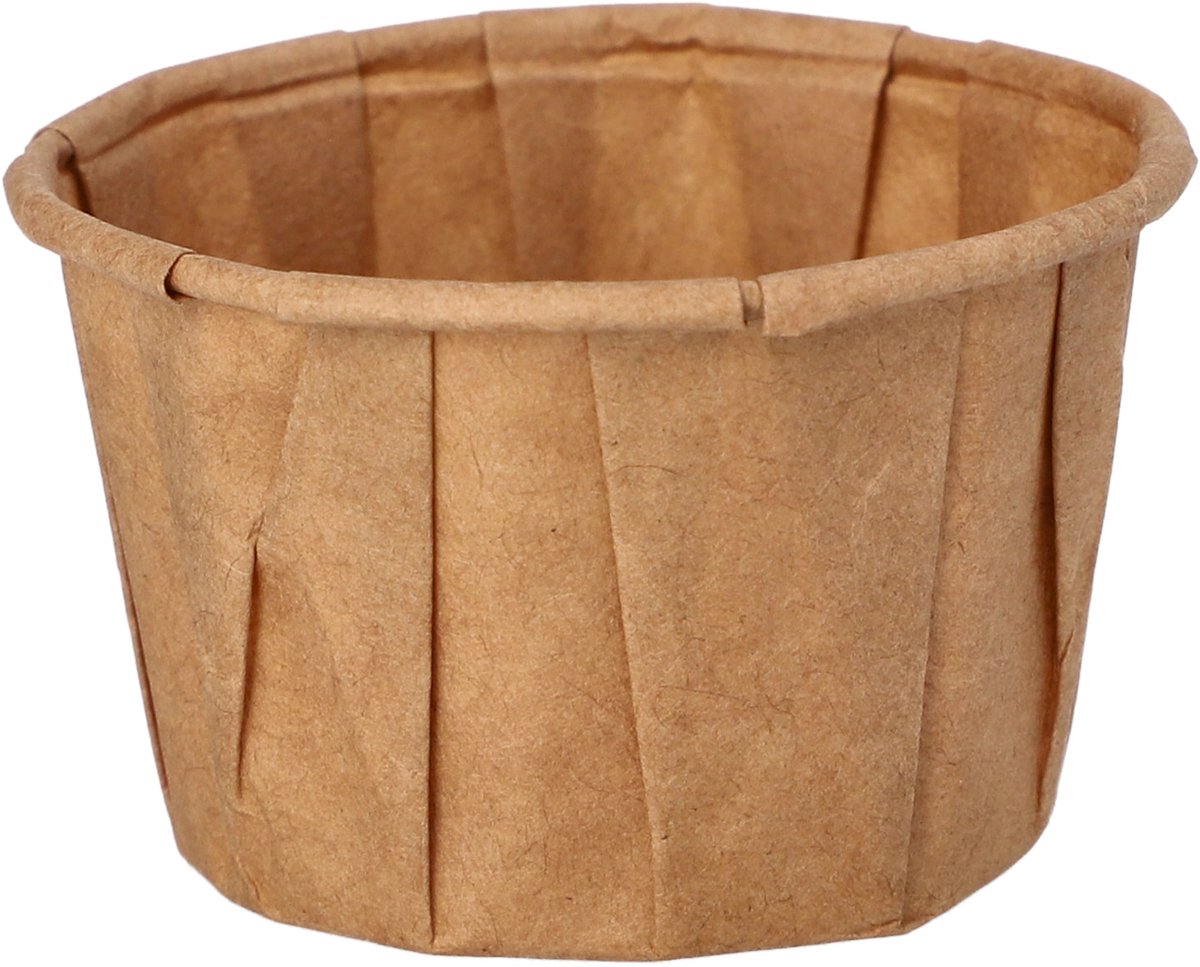 20x 250 Dressingschaaltjes papier pure 50 ml Ø 58 cm · 35 cm bruin
