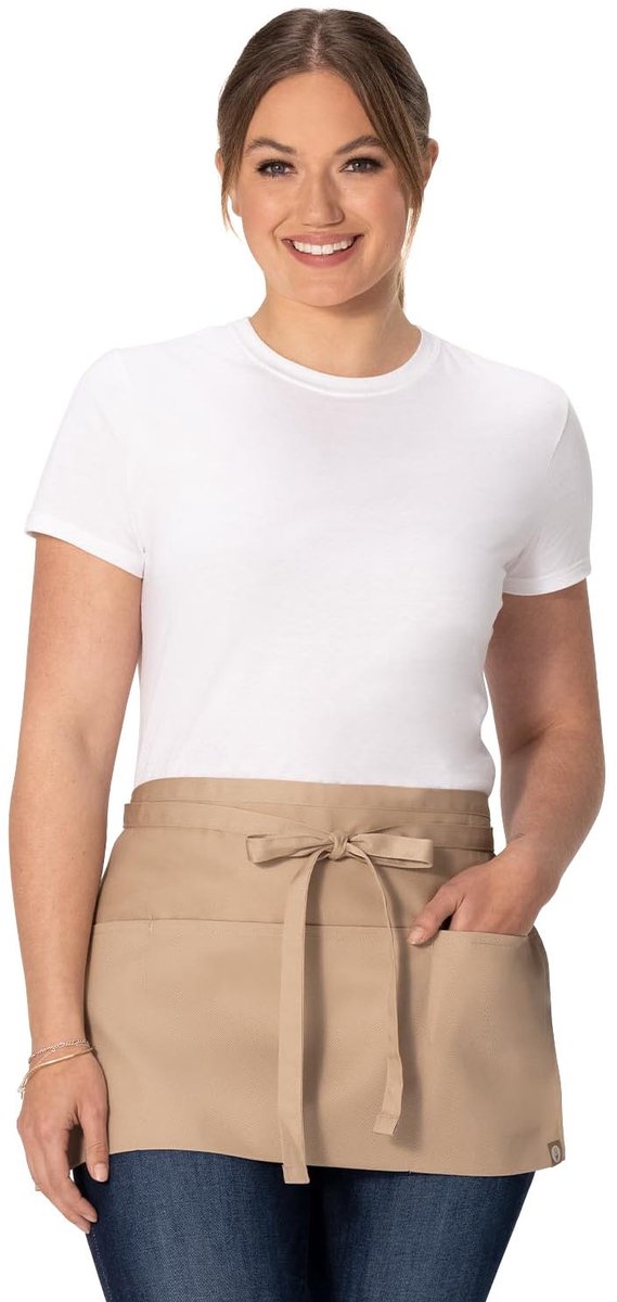 Works Unisex Waitress Apron, Khaki, One Size