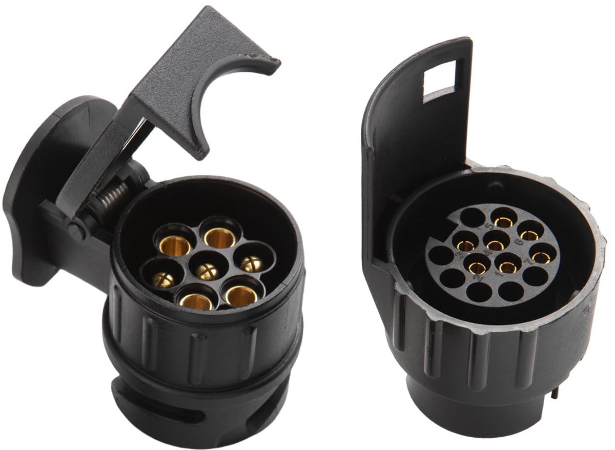 7 naar 13-polige aanhanger en adapter, 13-polige aanhanger, 12 V converter, stekker, aanhanger, voor tractor, aanhanger, boot, caravan, vrachtwagen