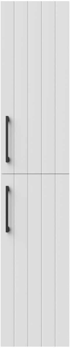 CREAVIT D10 hoge badkamerkast – 150x30 cm – Gelakt wit – Softclose deuren