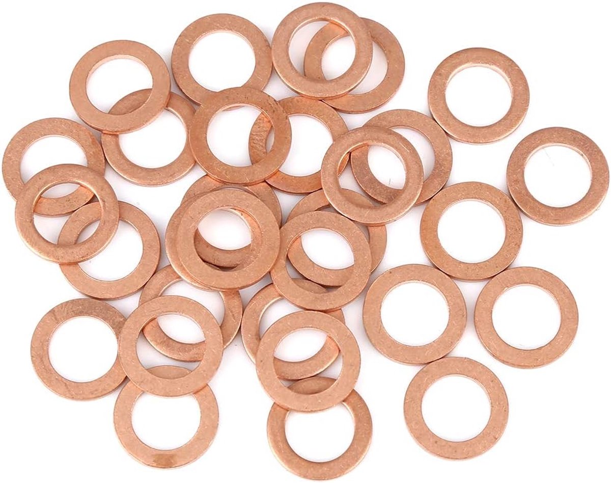 Platte afdichting ring voor auto 10 x 15 x 1,5 mm | 10 x 15 x 1,5 mm, hittebestendig, oliebestendig, voor hydrauliek, water, brandstof, oliewafelstop