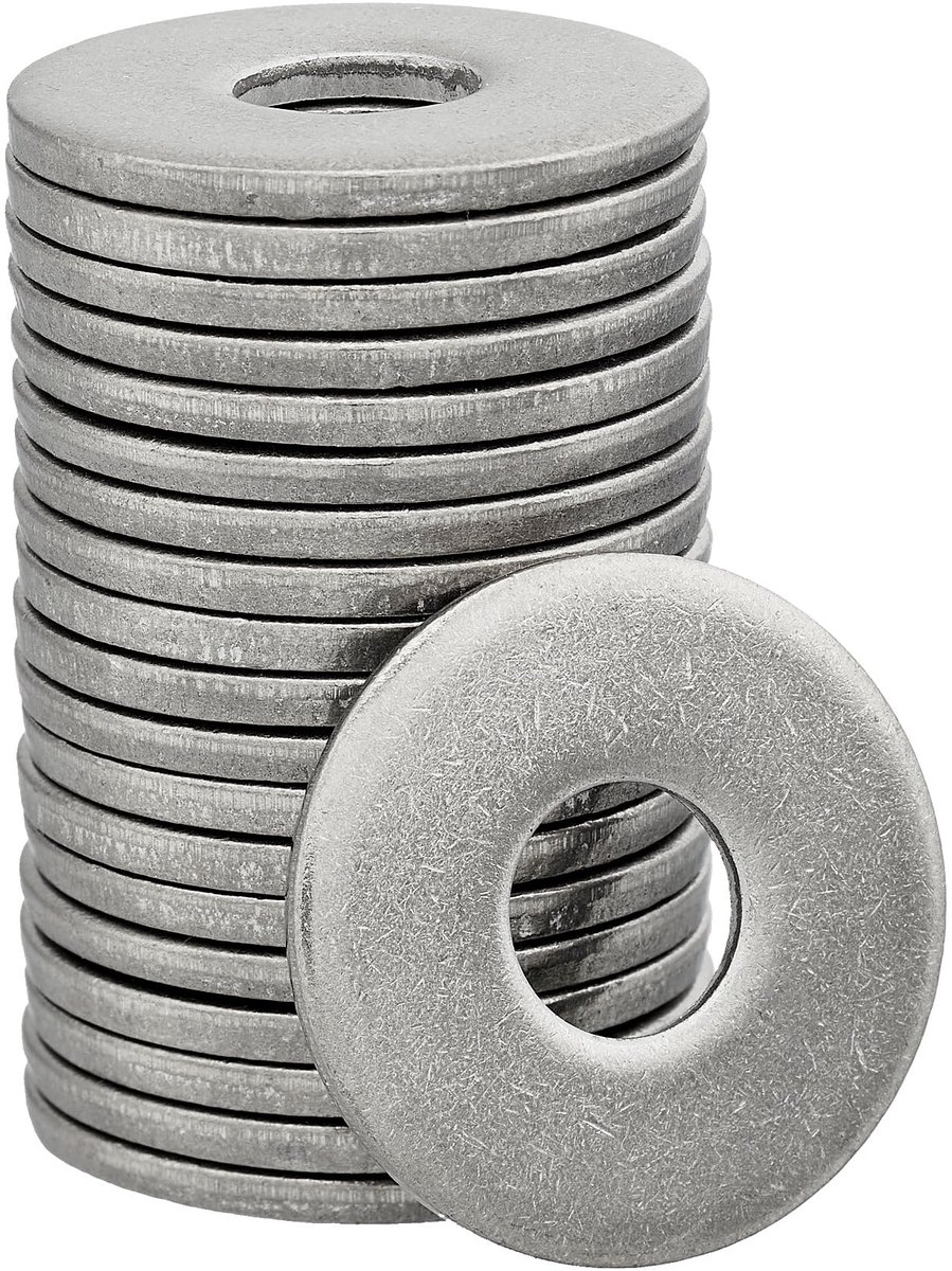 25 stuks grote sluitringen DIN 9021 / ISO 7093 standaard roestvrij staal A2 V2A (sluitringen M8, 25 stuks)