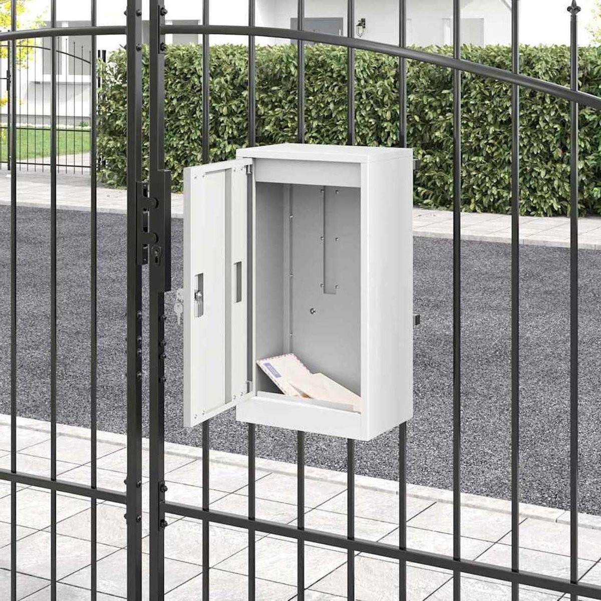 Brievenbus - Postkast - Post Ontvangen - Waterafstotend Oppervlak - 30 x 23 x 55 cm - Wit