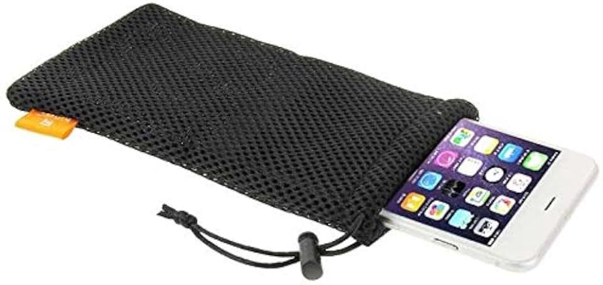 Mesh Pouch Bag met ketting en lussluiting voor Tecno Camon 19 Pro 4G (2022) - Zwart
